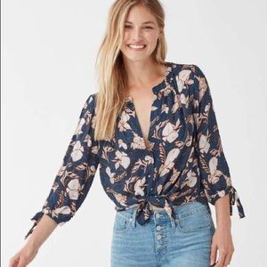 Splendid Navy Floral Bouse Size Small